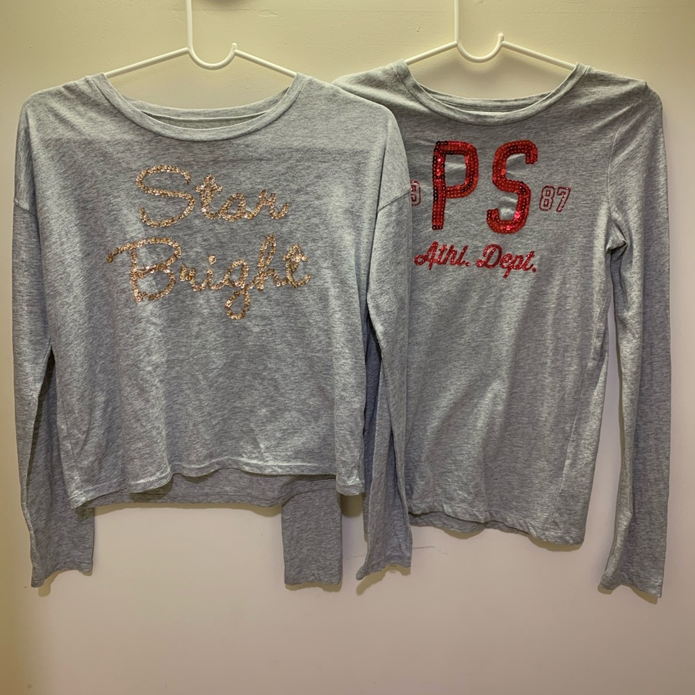PS Aeropostale | Girls Gray long sleeved shirt set